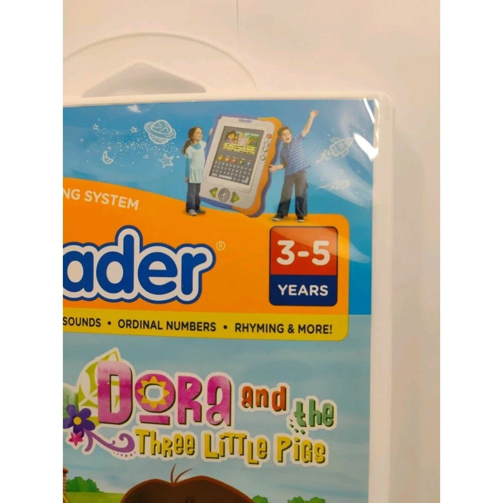 VTECH V.READER Interactive E-Reading System Game DORA and The 3 Little Pigs
